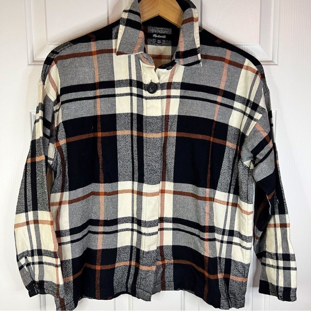 Madewell Flannel Bromley Shirt‎ XXS Plaid Warm Outdoor Warm Oversized - Picture 3 of 11